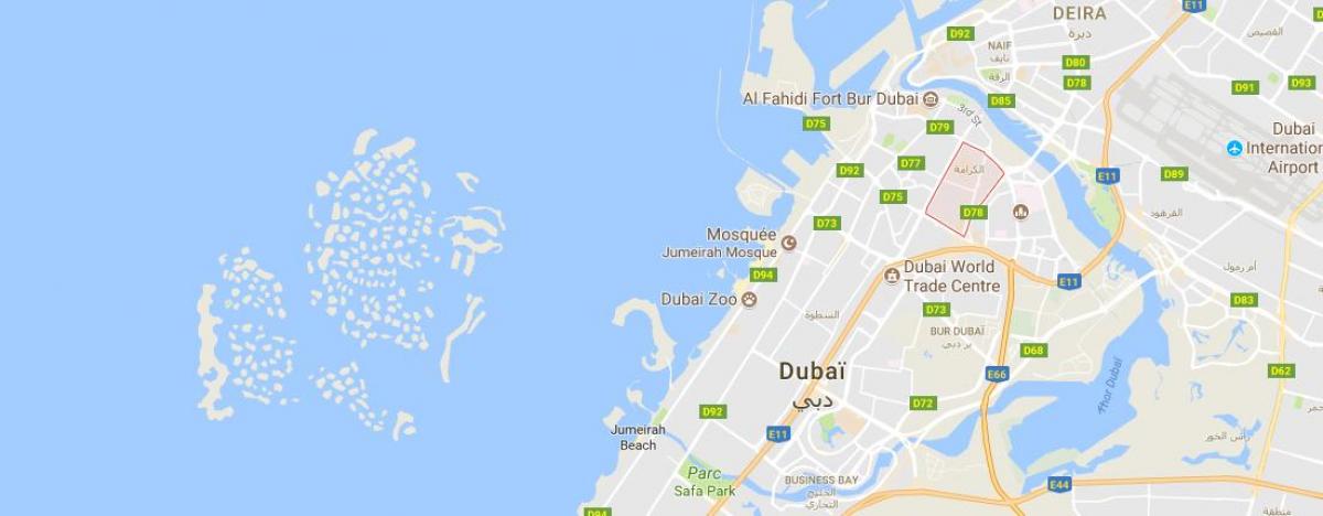 Karama mapa de Dubai