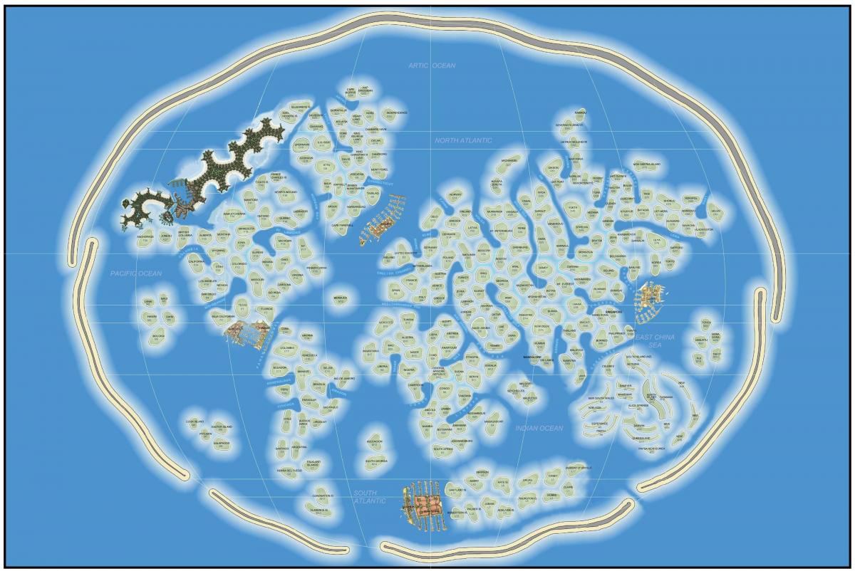 mapa da ilha de Dubai