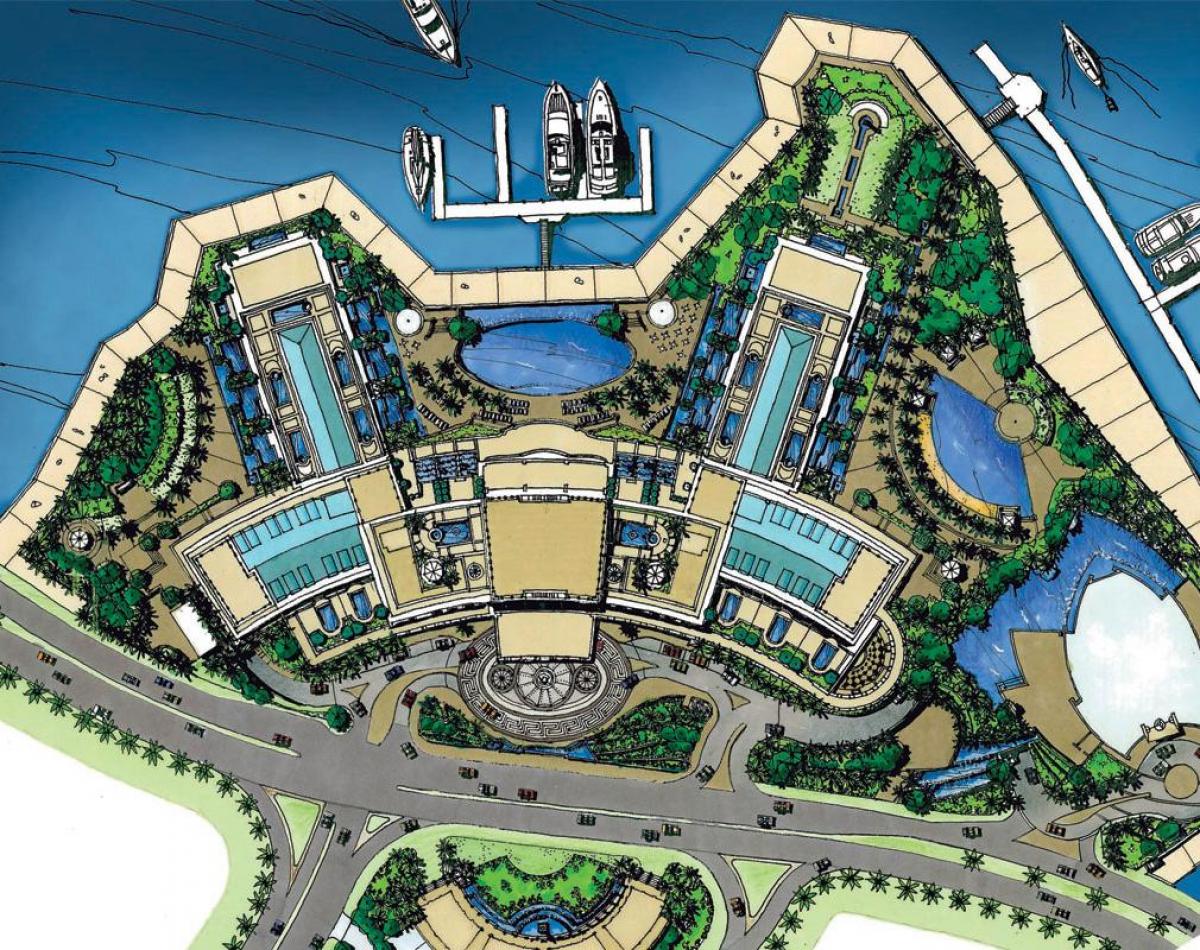 mapa do Palazzo Versace Dubai