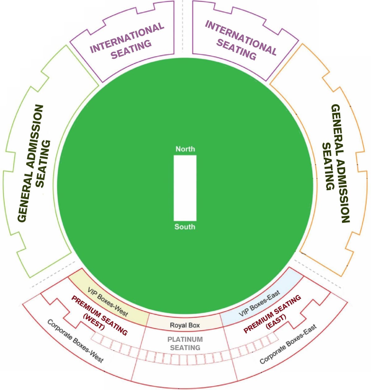 Dubai estádio de cricket mapa de localização