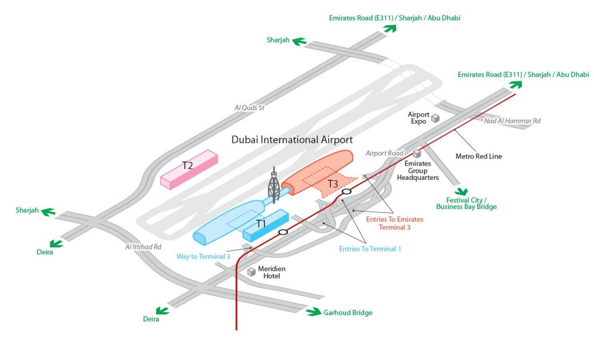 dxb mapa do aeroporto