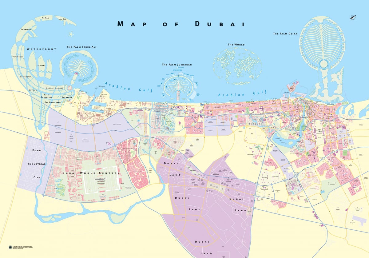 mapa de Dubai