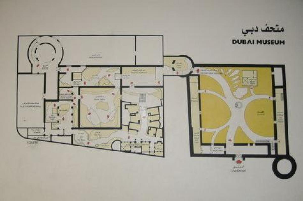 Museu de Dubai mapa de localização