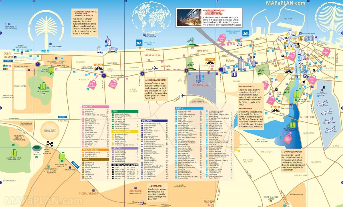 mapa do burj khalifa