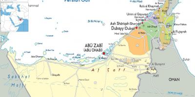 Mapa de Dubai, EMIRADOS árabes unidos