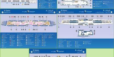Aeroporto internacional de Dubai, terminal 3 do mapa