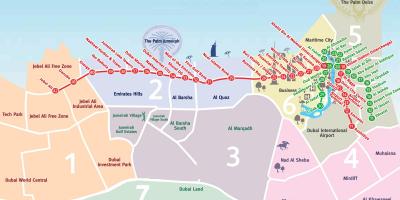 Mapa de Dubai bairros