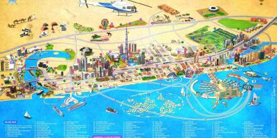 Dubai pontos de interesse mapa