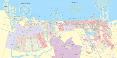 Mapa da cidade de Dubai