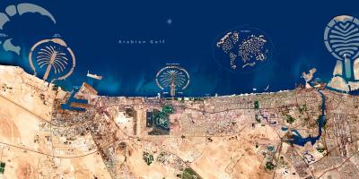 De satélite, mapa de Dubai