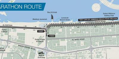 Mapa de Dubai maratona