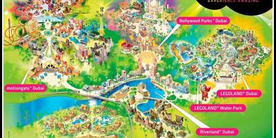 Dubai parques e resorts mapa de localização