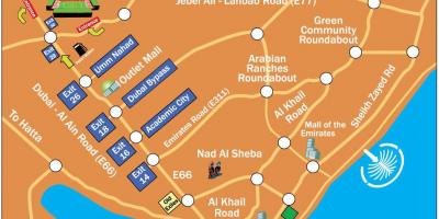 Rugby Sevens Dubai mapa de localização