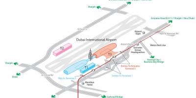 Dxb mapa do aeroporto
