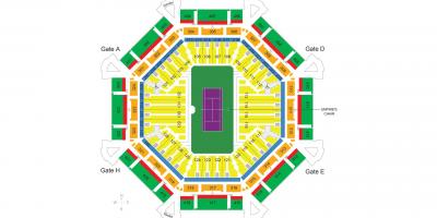 Mapa do estádio de tênis de Dubai