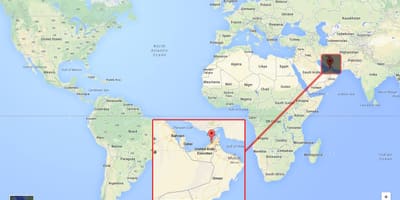 Dubai num mapa