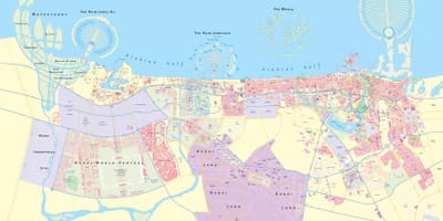 Mapa de Dubai