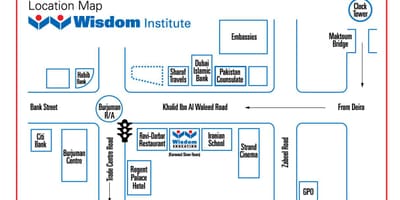 Dubai, a Torre do Relógio mapa de localização